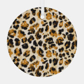 Ornement En Verre Aquarelle peau léopard, dégradé cravate-teint. (Verso)