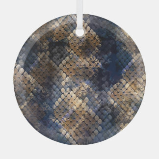 Ornement En Verre Aquarelle Sauvage Snakeskin Design transparent