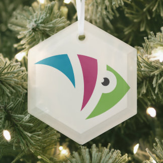 Ornement En Verre aquarium coloré dessin d'illustration poisson