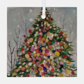 Ornement En Verre Arbre de Noël- (Verso)