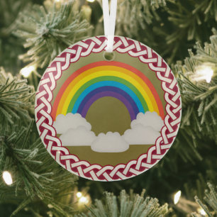 Ornement En Verre Arbre Jesse Arbre Arc-en-ciel