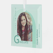 Ornement En Verre Arc Vert photo Moderne Diplôme (Avant gauche)