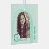 Ornement En Verre Arc Vert photo Moderne Diplôme (Avant droite)