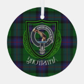 Ornement En Verre Armstrong Scottish Clan Tartan & Crest (Verso)