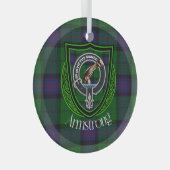 Ornement En Verre Armstrong Scottish Clan Tartan & Crest (Avant droite)