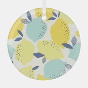 Ornement En Verre Arômes d'agrumes, motif transparent et vivant.