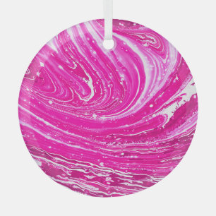 Ornement En Verre Arrière - plan de peinture rose mixte.