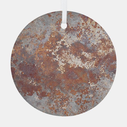 Ornement En Verre Arrière - plan de texture métallique rouillé (Verso)