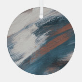 Ornement En Verre Art Abstrait : Brush Strokes Versatile. (Verso)