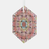 Ornement En Verre Art inspiré par l'Afrique Imprimé- Design géométri (Avant gauche)