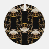 Ornement En Verre Art nouveau : Noir or (Verso)