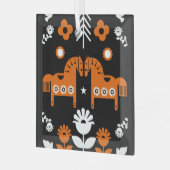 Ornement En Verre Art populaire de cheval scandinave (Avant gauche)