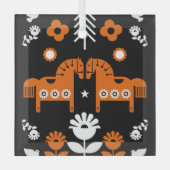 Ornement En Verre Art populaire de cheval scandinave (Recto)