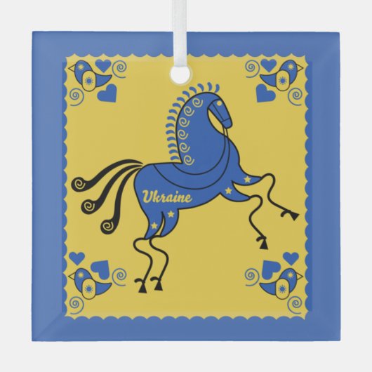 Ornement En Verre Art populaire ukrainien (Recto)