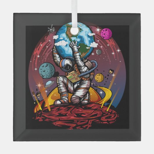 Ornement En Verre Atlas Space Man (Recto)