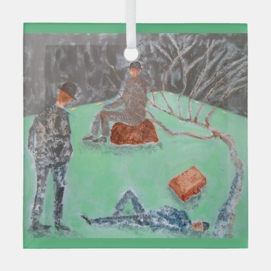 Ornement En Verre ATTENDRE L'ORNEMENT EN Verre GODOT (Recto)