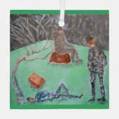 Ornement En Verre ATTENDRE L'ORNEMENT EN Verre GODOT (Verso)