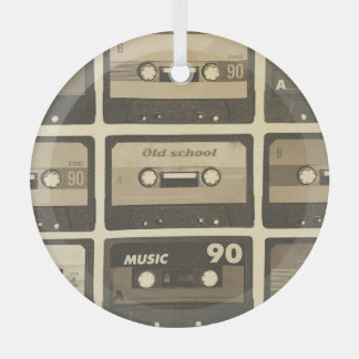 Ornement En Verre Audio Cassette, Retro Poster Hip-Hop.