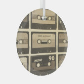 Ornement En Verre Audio Cassette, Retro Poster Hip-Hop. (Avant droite)