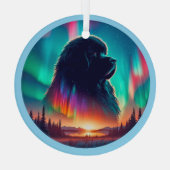 Ornement En Verre Aurora Newfoundland Dog Ornament  (Verso)