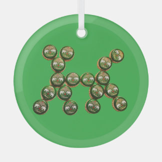 Ornement En Verre ​🐶 Authentic Chang Beer Cap Dog