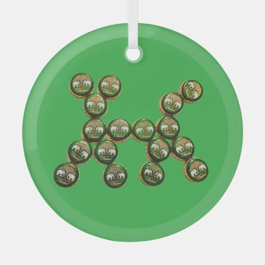 Ornement En Verre 🐶 Authentic Chang Beer Cap Dog (Recto)