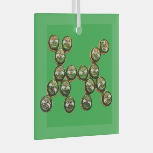 Ornement En Verre 🐶 Authentic Chang Beer Cap Dog (Avant droite)