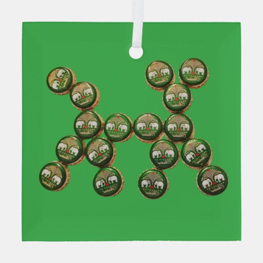 Ornement En Verre ​🐶 Authentic Chang Beer Cap Dog (Verso)