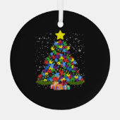 Ornement En Verre Autisme - Arbre de Noël (Verso)