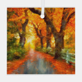 Ornement En Verre Automne/Automne/Automne/Feuille/Nature (Verso)