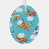 Ornement En Verre Avions et nuages, arrière-groupe sans soudure pour (Avant droite)