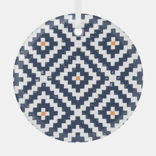 Ornement En Verre Aztec Navajo, Motif ethnique sans mer