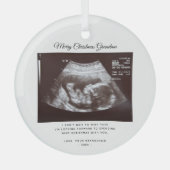 Ornement En Verre Baby Faire-part grand-mère Noël Keepsaké (Recto)