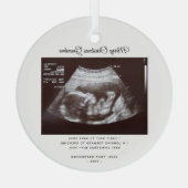 Ornement En Verre Baby Faire-part grand-mère Noël Keepsaké (Verso)