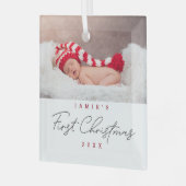 Ornement En Verre Baby moderne First Christmas Custom (Avant gauche)