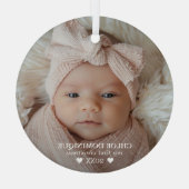 Ornement En Verre Baby's First Christmas Photo (Verso)