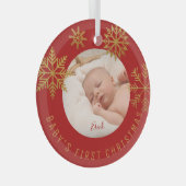 Ornement En Verre Babys First Christmas Photo Don (Avant droite)