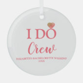 Ornement En Verre Bachelorette de l'équipage (Recto)