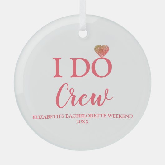 Ornement En Verre Bachelorette de l'équipage (Recto)