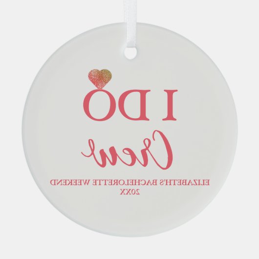 Ornement En Verre Bachelorette de l'équipage (Verso)