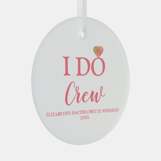 Ornement En Verre Bachelorette de l'équipage (Avant droite)