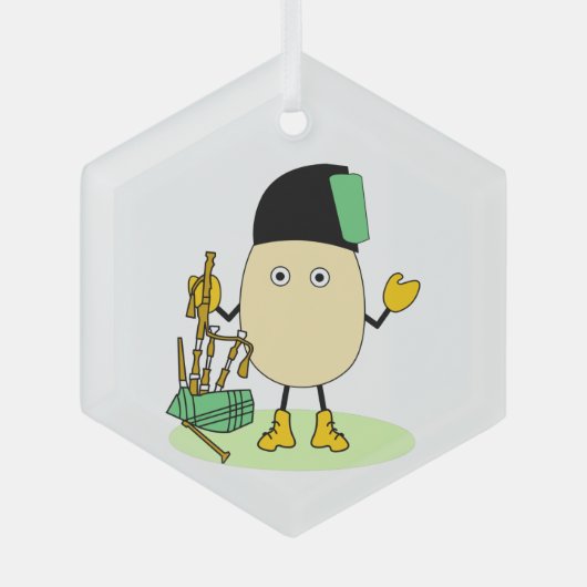 Ornement En Verre Bagpipe Egghead (Recto)