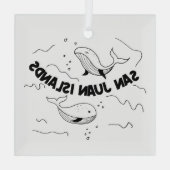 Ornement En Verre Baleines des îles San Juan (Verso)