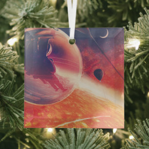 Ornement En Verre Ballon à air chaud extrême sur paysage volcanique