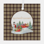 Ornement En Verre Bannockbane Original Scottish Tartan (Verso)