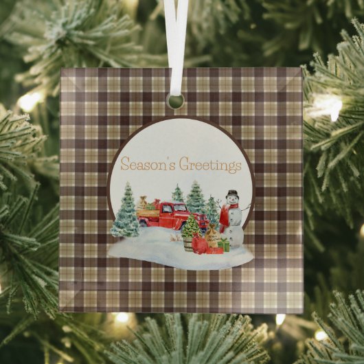 Ornement En Verre Bannockbane Original Scottish Tartan (Insitu)