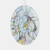 Ornement En Verre Barres arc-en-ciel, unité en vitrail (Avant gauche)