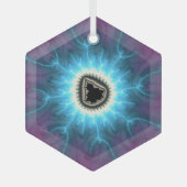 Ornement En Verre Basculé Sur Mandelbrot Chocking Fractal Abstrait (Recto)