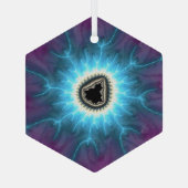 Ornement En Verre Basculé Sur Mandelbrot Chocking Fractal Abstrait (Verso)
