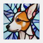 Ornement En Verre Basenji "Verre tendu" (Verso)